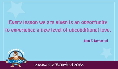 Every lesson we are given is an opportunity to experience a new level of unconditional love. John F. Demartini
