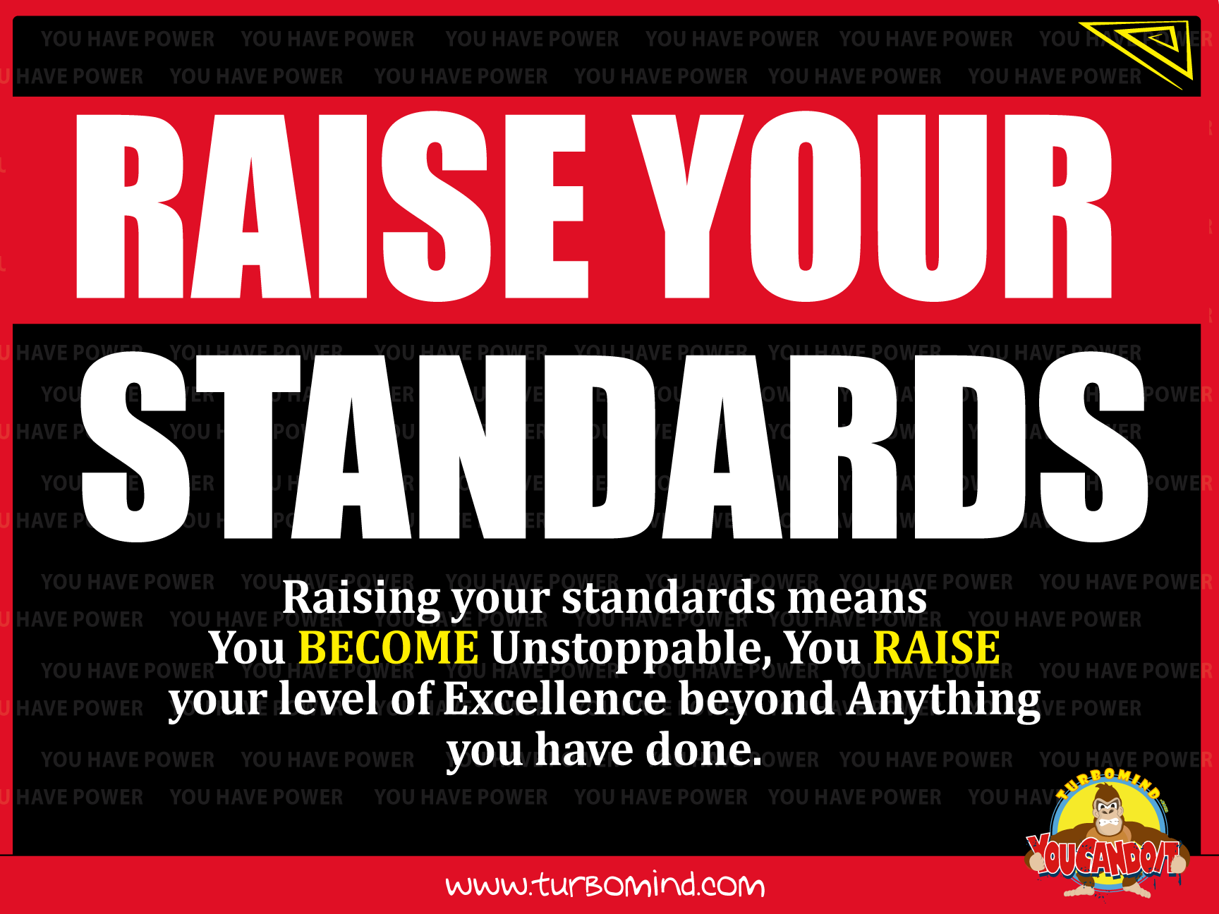 Raise your standards Now,TotalSuccess Idea #1