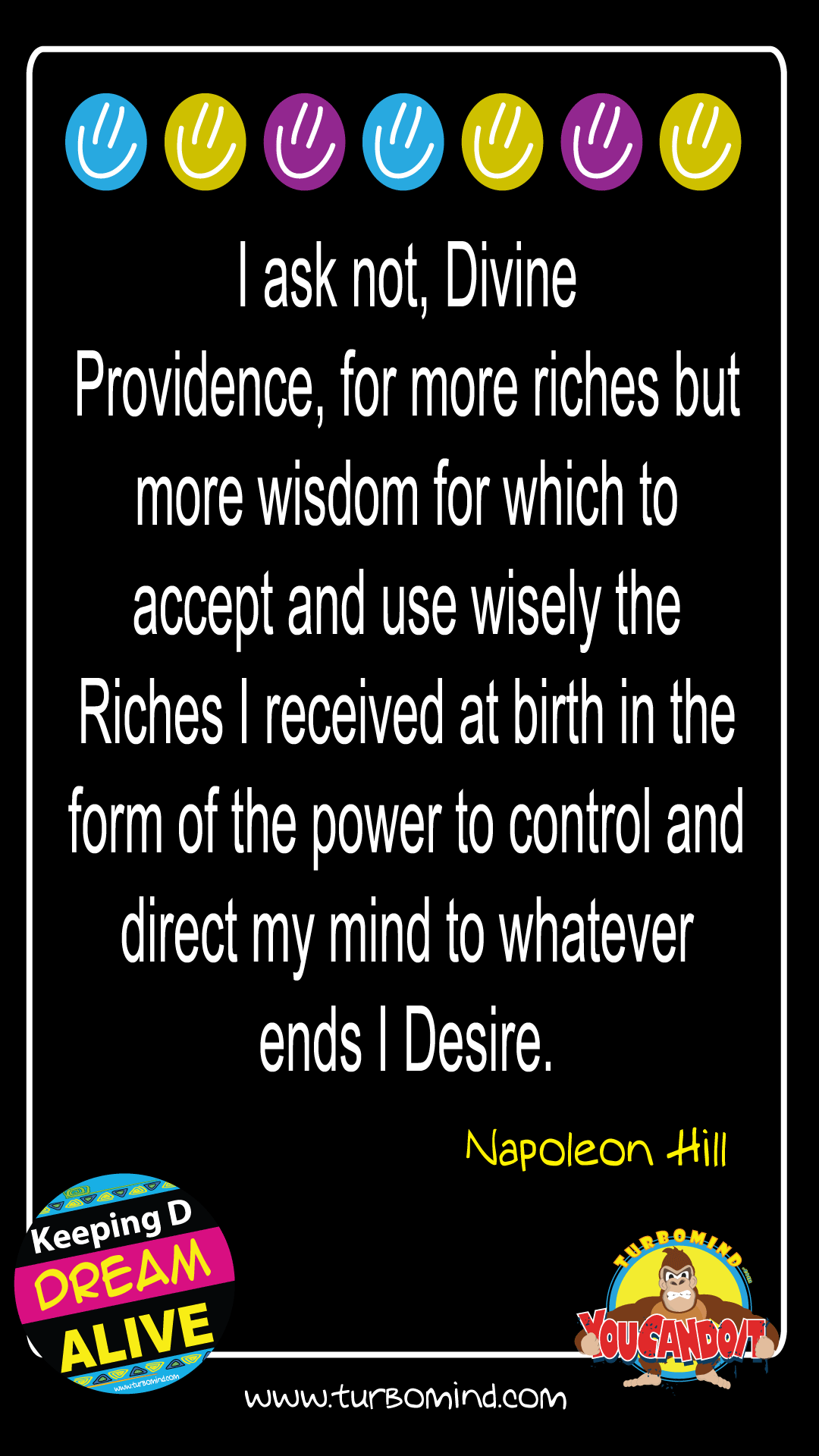 I DON´T ASK FOR MORE RICHES BUT….